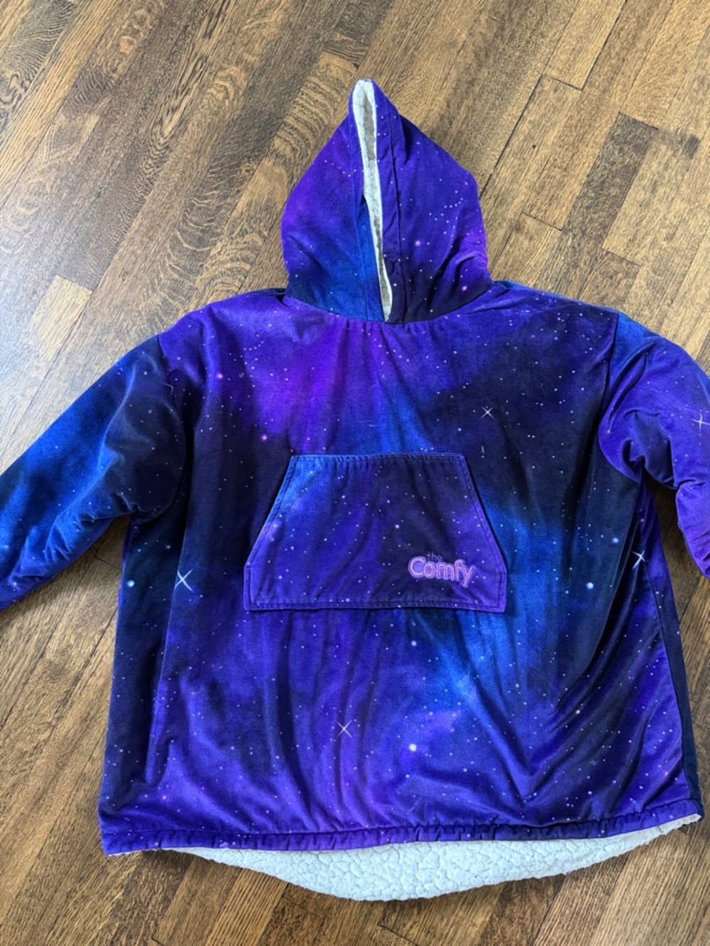 The Comfy Kids Galaxy Hooded Pullover Jacket - Purple & Blue